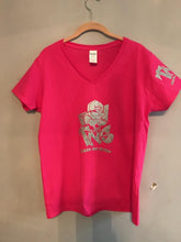 Load image into Gallery viewer, Pink Shirt with Silver Glitter